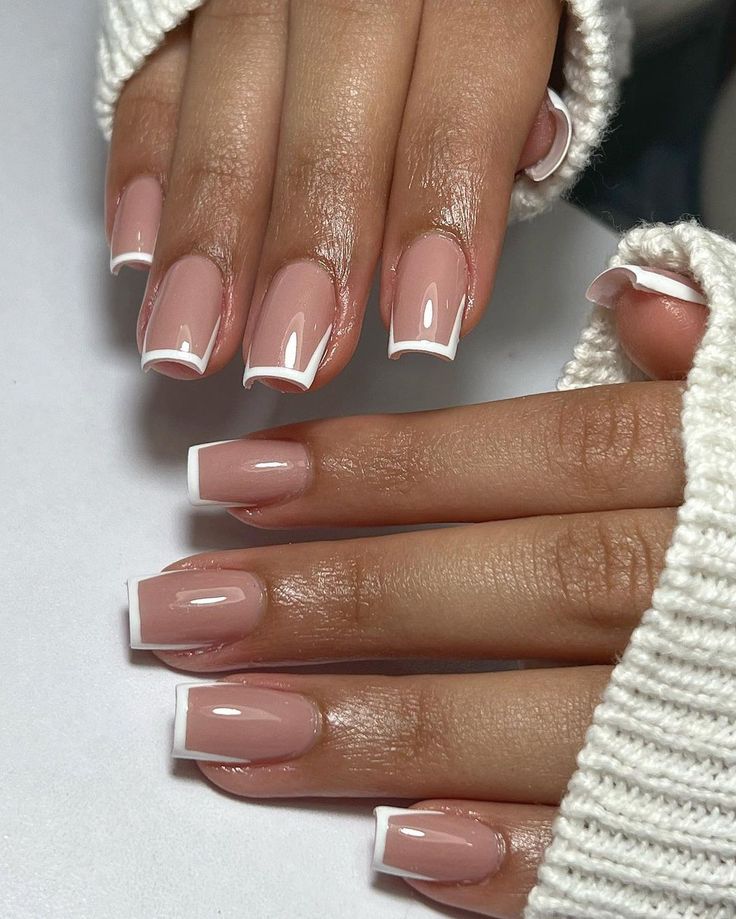 Square French Tip, Wedding Nail Designs, Wedding Day Nails, Square French, Bridesmaids Nails, Square Nail Designs, Work Nails, Wedding Nail, French Tip Acrylic Nails