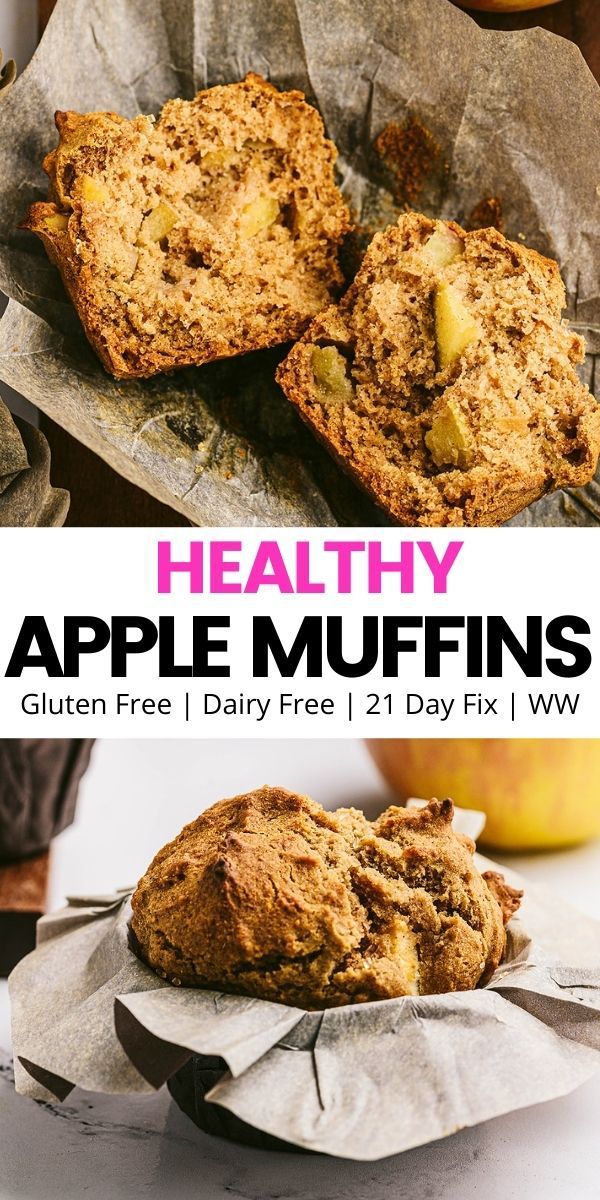 healthy apple muffins with gluen free and dairy free