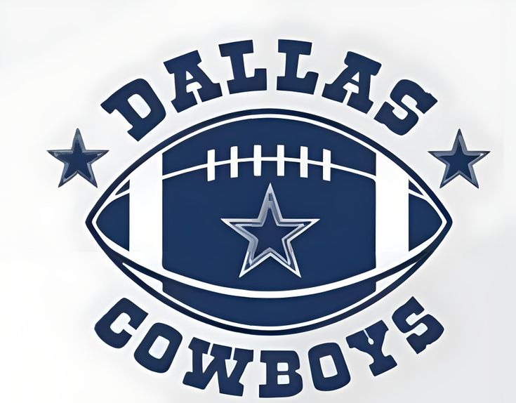 a white t - shirt with an image of a football and the words dallas cowboys on it