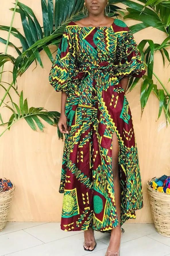 Step into vibrant cultural fashion with this Dashiki Ankara African Maxi Dress. Featuring bold, colorful prints inspired by African heritage, this dress is perfect for women who want to make a statement. The flowing maxi design combines style and comfort, making it ideal for summer parties, beach outings, or casual events. The lightweight fabric and relaxed fit offer all-day comfort while the striking Dashiki patterns add a unique touch of tradition to any wardrobe. Type: Kanga Clothing Special Vacation Dresses Casual, Ankara Maxi Dress, Dashiki Fashion, Dashiki Dress, Maxi Design, African Maxi Dresses, Line Dresses, A Line Dresses, Printed Long Dresses