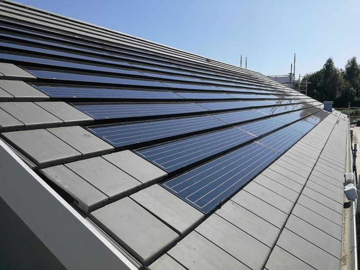 solar panels on the roof of a building