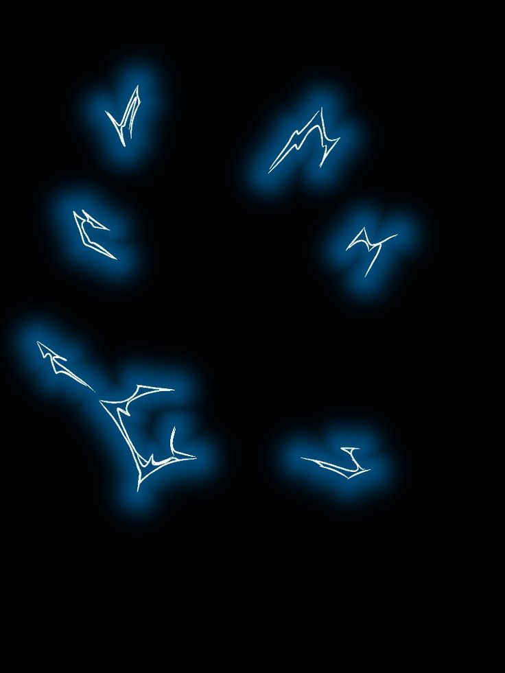 an abstract image of blue lights in the shape of arrows on a black background with copy space