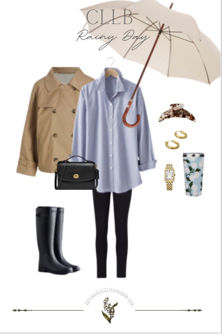 Rainboots Outfit Winter Work, Casual Spring Rainy Day Outfits, Jeans And Rain Boots Outfit, Rainy Day Sightseeing Outfit, Rainy Day Outfit Inspiration, Rain Work Outfit Rainy Days, Autumn Outfits Rainy Days, Rainboot Outfits Spring, Wet Weather Outfit Rainy Days