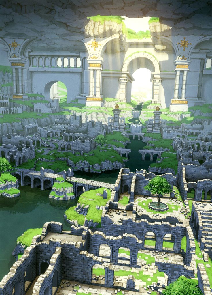 Bangunan Minecraft, Fantasy World Map, Landscape Concept, Minecraft Architecture, Fantasy City, Biome, Fantasy Setting, Fantasy Places, Ancient City