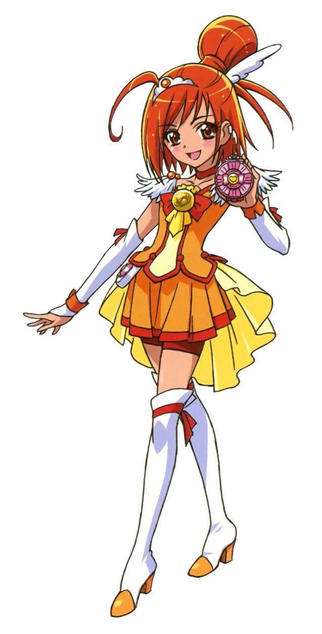 an anime character dressed in yellow and orange