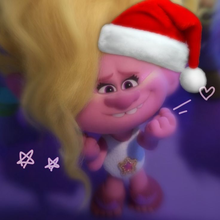 a cartoon character wearing a santa claus hat