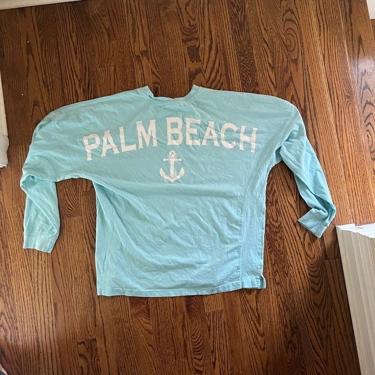 Never Worn Palm Beach Flordia Oversized Long Sleeve Shirt Size Medium Very Good Condition Smoke Free Home South Point Jersey Brand Blue Long Sleeve Beach Shirt, Blue Cotton Beach Shirt, Light Blue Relaxed Fit Shirt For Beach, Relaxed Fit Light Blue Shirt For Beach, Blue Summer Shirt For Beach Season, Light Blue Cotton Beach Top, Light Blue Long Sleeve Tops For Beach Season, Summer Light Blue Vacation Shirt, Light Blue Summer Shirt For Vacation