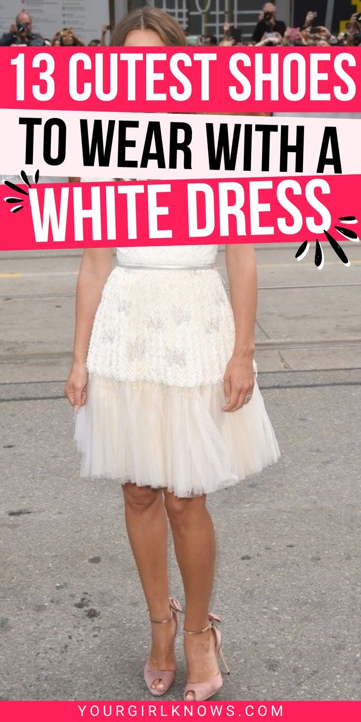 When it comes to what shoes to wear with a white dress, the options are endless! Here are 14 different shoe styles that will look great with your next white dress. From sandals to heels, there's something for everyone in this roundup. So don't stress about what shoes to wear with a white dress - just scroll through and find your perfect style! Shoes For A Cream Dress, White Dress With Sandals Outfit, Shoes To Match White Dress, Shoes For White Dresses, Assesories For White Dress, Shoes For A Line Dress, Shoes To Go With White Dress, Shoes With White Dress What Color, Shoes For White Dress Classy