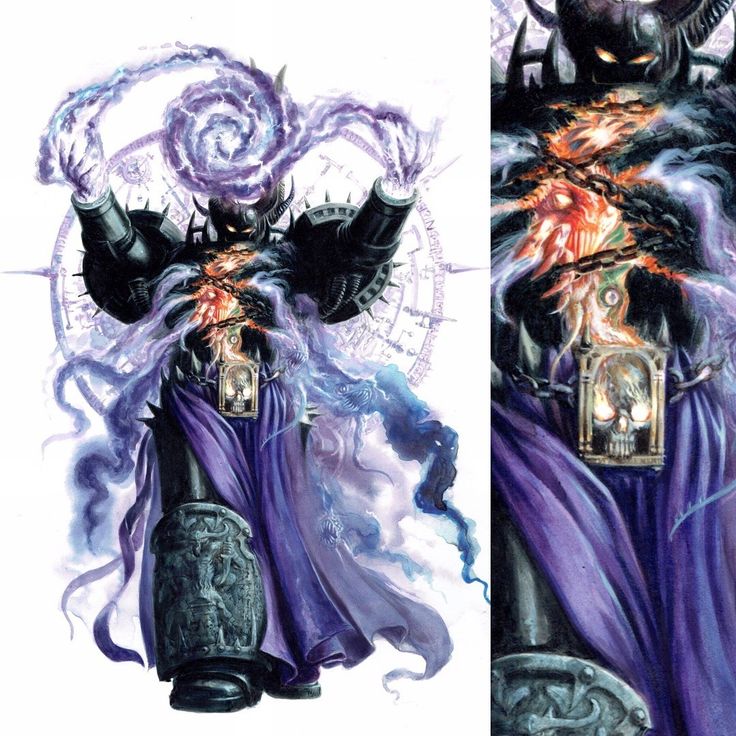 an image of a demonic demon holding a lantern in his hand and wearing a purple cloak