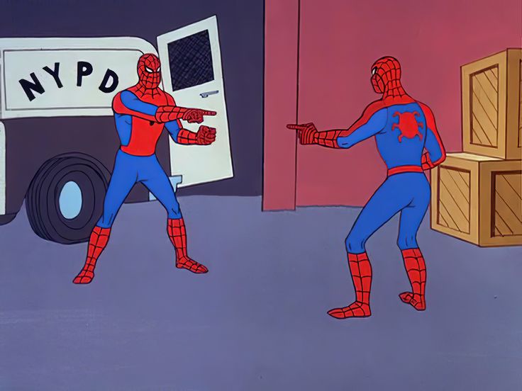 Original Spider-Man Pointing at Spider-Man Template restored in HD 4k - (aka spiderman confusion meme) - [4096*3072] | Spider-Man Pointing at Spider-Man | Know Your Meme Camille League Of Legends, Template Meme, Meme Names, Spiderman Meme, Blank Memes, Image Spiderman, Spaider Man, Clean Memes, 웃긴 사진