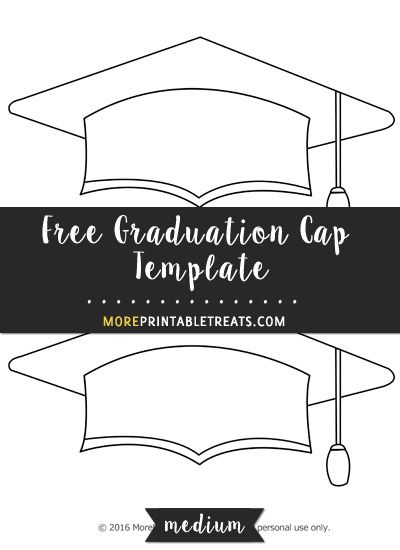 a graduation cap with the words free graduation cap template in black and white on it