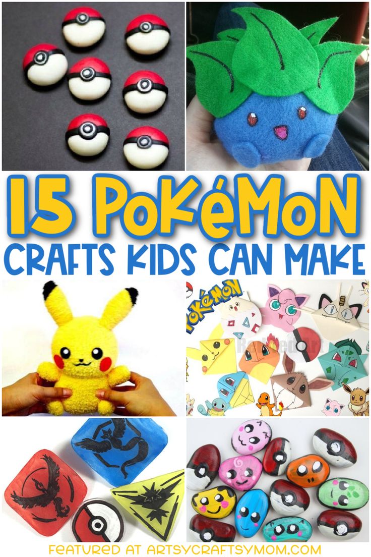 pokemon crafts and activities for kids to make