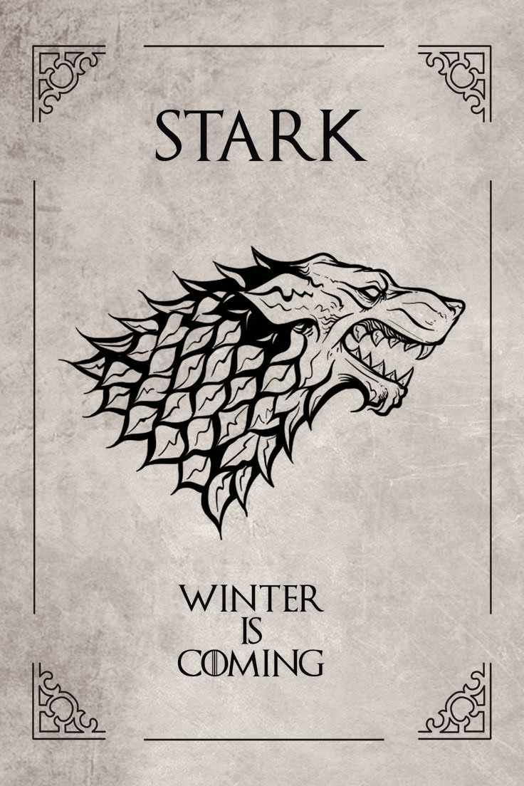 a game of thrones stark winter is coming poster