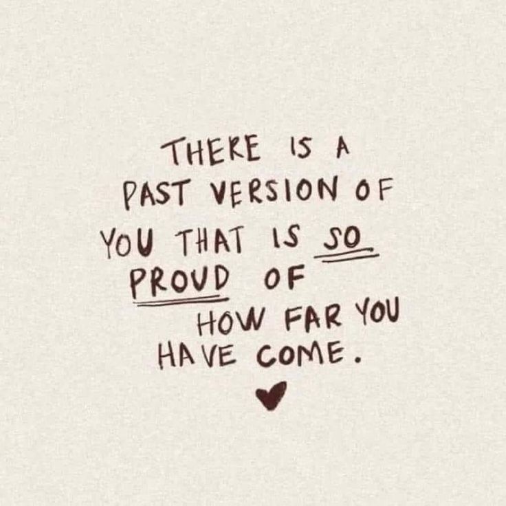 there is a quote on the wall that says,'there is a past version of you