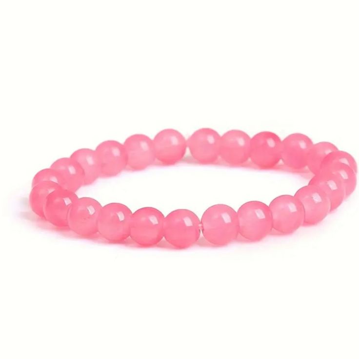 Color Pink Just As Described In Pics Color Pink Casual Pink Jewelry With Faceted Beads, Casual Pink Beaded Bracelets With Faceted Beads, Casual Pink Crystal Bracelet With Colorful Beads, Casual Faceted Beads Jewelry, Casual Crystal Bracelet With Faceted Round Beads, Casual Round Faceted Beads Jewelry, Casual Pink Beaded Crystal Bracelet, Casual Crystal Bracelet With Colorful Round Beads, Casual Pink Gemstone Beaded Bracelets