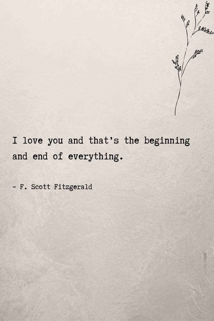 i love you and that's the beginning and end of everything f scott fitzgerald