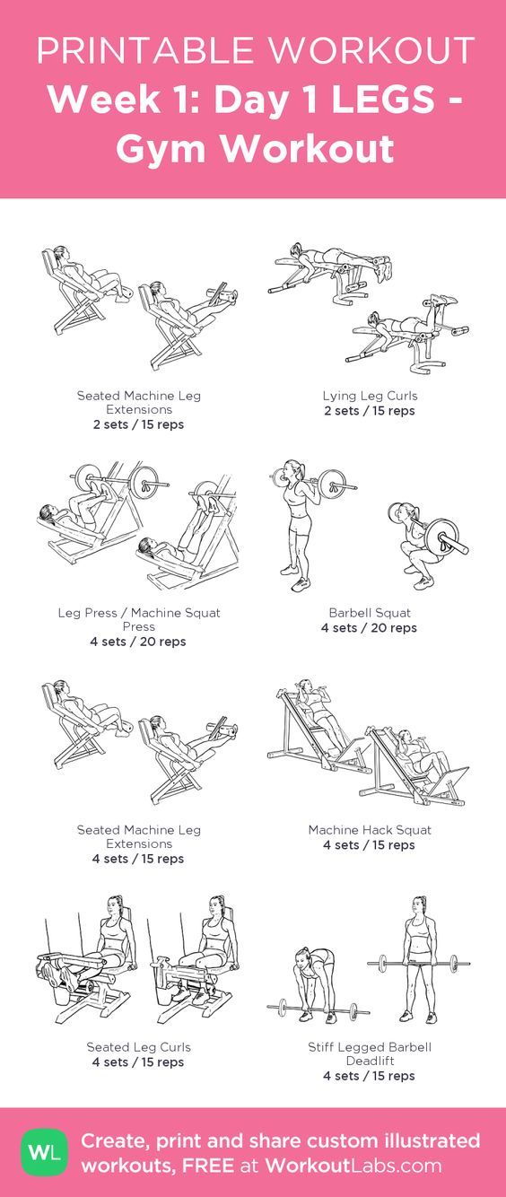 the printable workout guide for beginners to do exercises with their arms and legs