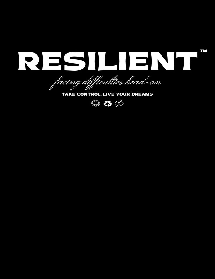 a black background with the words resilint on it