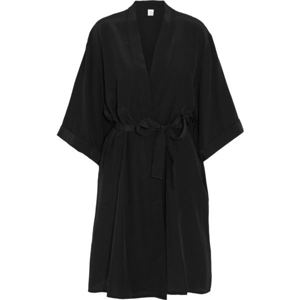 Mimi Holliday by Damaris Silk crepe de chine robe Robes Aesthetic, Robes Silk, Silk Bathrobe, Sleeping Gown, Robe Silk, Jemma Wynne, Mimi Holliday, Silk Dressing Gown, Carolina Bucci