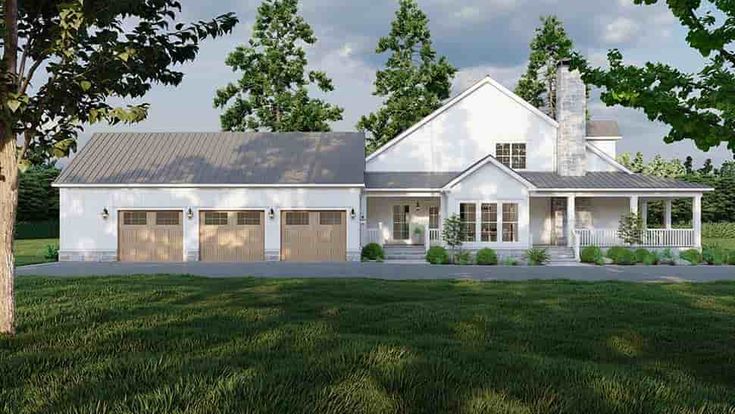 this is an artist's rendering of the country house plan