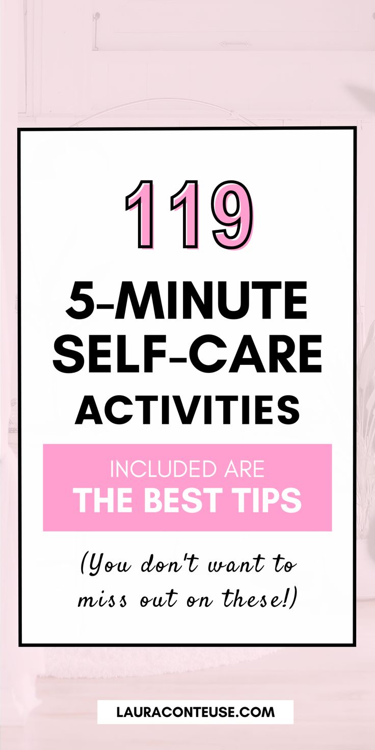 a pin that says in a large font 5-Minute Self-Care Activities 101 Self Care Ideas, Self Care Activities For Women, Self Care Games For Groups, Self Care Games, Self Care Activities For Adults, 5 Minute Self Care, God Notes, Self Care Kit, Busy Girl