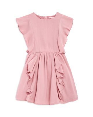 Bcbg Girls Girls' Ruffled Crepe Dress - Little Kid Striped Skirt Pencil, Slim Leg Pants, Calvin Klein Woman, Crepe Dress, Black Cocktail Dress, Big Kid, Sweater Blouse, Dress Pink, Yellow Dress