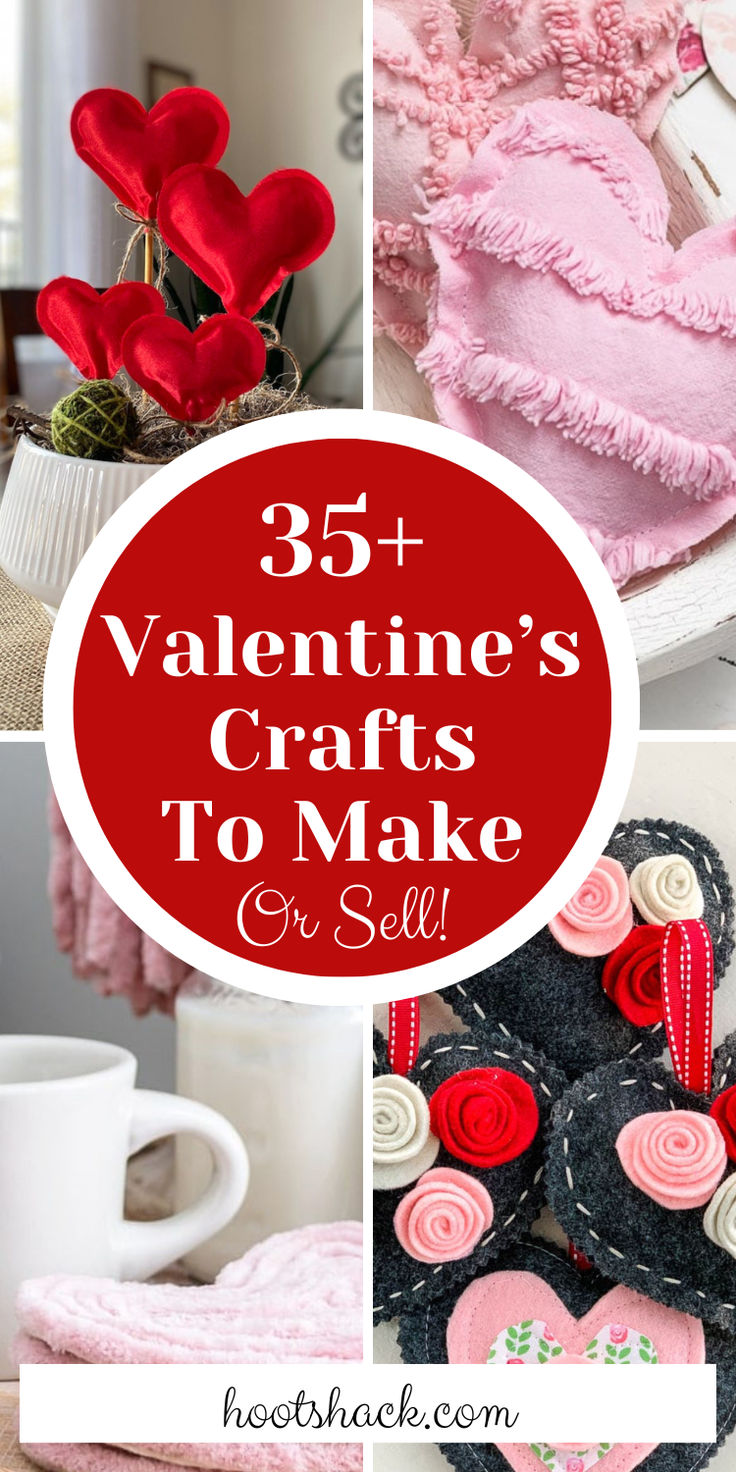 DIY Valentine's Day Crafts Valentine Day Crafts For Seniors Easy Diy, Things To Make And Sell For Valentines Day, Valentines Items To Sell, Valentine’s Day Crafts Adults, Valentines Crafts To Make And Sell, Cricut Projects For Valentines Day, Valentine Sewing Crafts, Valentines Day Crafts To Sell Cricut, Valentine Projects For Adults