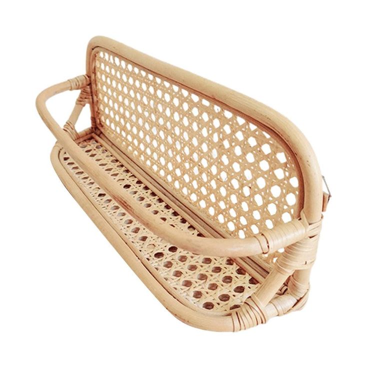 wickedafstore Koa Rattan Display Wall Shelf Powder Room Shelves, Rack Clothes, Rattan Wall, Rattan Bed, Wall Hanging Storage, Cheap Storage, Kids Garments, Living Room Organization, Room Shelves