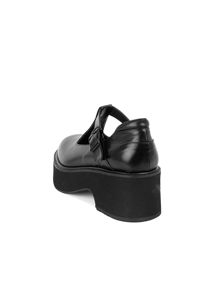 Editor's NotesSophisticated and classic shoes that will upgrade your outfit- Chunky platform sole- Soft and flexible leather- Lightweight EVA outsole- Comfortable to wear with heel tab and cushioningMeasurements(in.)- Size: KR 225mm - KR 255mm (US 5.5 - US 8.5)- Heel height: 2.56 in.*Fits true to the sizeComposition & Care- Upper: Goatskin, Lining: Synthetic Leather, Sole: EVA + Rubber- Avoid direct heat and moisture- When it gets wet, wipe immediately with a dry cloth and dry in shady, airy Modern Leather Shoes With Platform, Slip-on Closed Toe Platform Loafers, Modern Leather Heels With Chunky Platform, Classic Platform Heels With Round Toe, Modern Chunky Platform Leather Heels, Synthetic Platform Court Shoes With Round Toe, Chunky Platform Closed Toe Synthetic Loafers, Chunky Platform Synthetic Platform Loafers, Chunky Platform Closed Toe Loafers