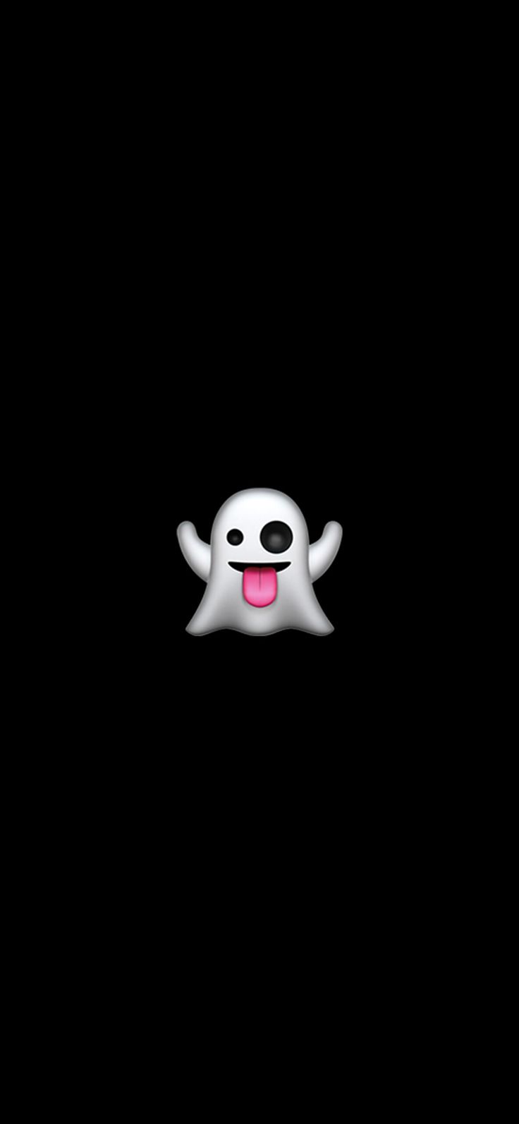 a ghost with its tongue out in the dark