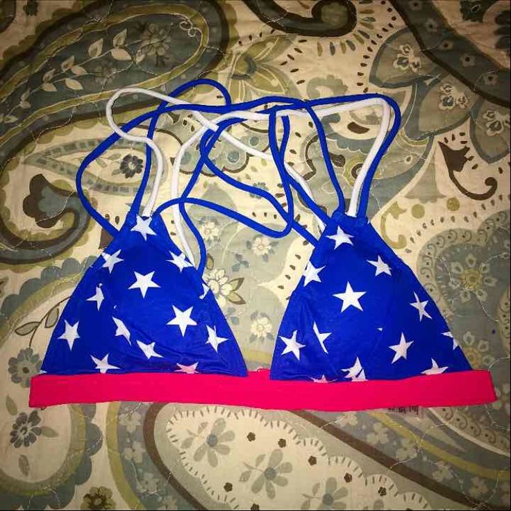 I Have This In Sizes Xs-M, Super Cute Strappy Back And Padded Cups. Brand New And Retails For $34.95 So Price Is Firm. Victoria Secret Swim, Vs Pink, Womens Swim, American Flag, Victoria Secret Pink, Red And Blue, Pink Ladies, Victoria's Secret, Super Cute