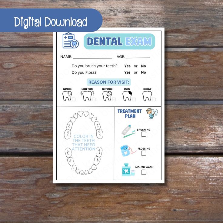 Printable Dentist Exam Pretend Play | Dentist Play for Kids | Instant Download Dentist Play, Dental Activities, Dental Check Up, Play For Kids, Dental Exam, Kids Dentist, Avatar Video, Educational Play, Dental Kids