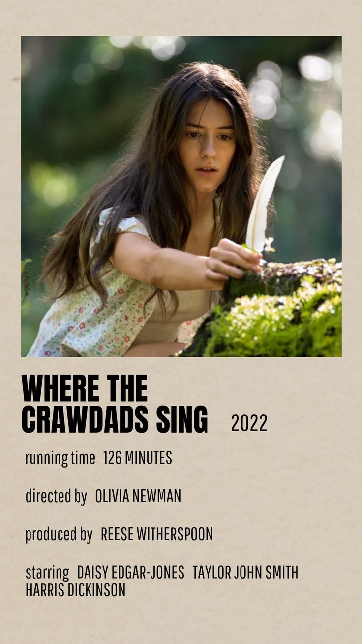 Where The Crawdads Sing Polaroid Poster, Where The Crawdads Sing Book, Book Minimalist, Alt Posters, Where The Crawdads Sing, Harris Dickinson, Movie Wall, Polaroid Poster, John Smith