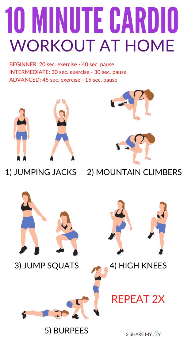 the 10 minute cardio workout at home is great for beginners to do this