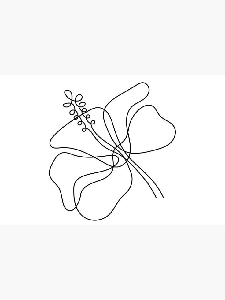 a single line drawing of a flower