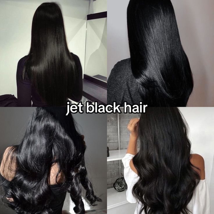 Types Of Black Hair, Black Hair Shades, Jet Black Hair Dye, Jet Black Hair Color, Hair Color Names, Hair Color Swatches, Black Hair Aesthetic, Blue Black Hair, Long Shiny Hair