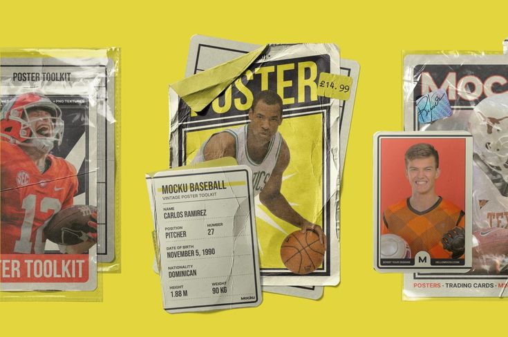 three different sports cards with the same player on them, one is holding a basketball