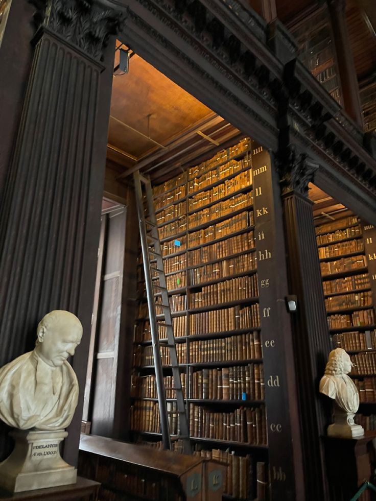 an old library filled with lots of books