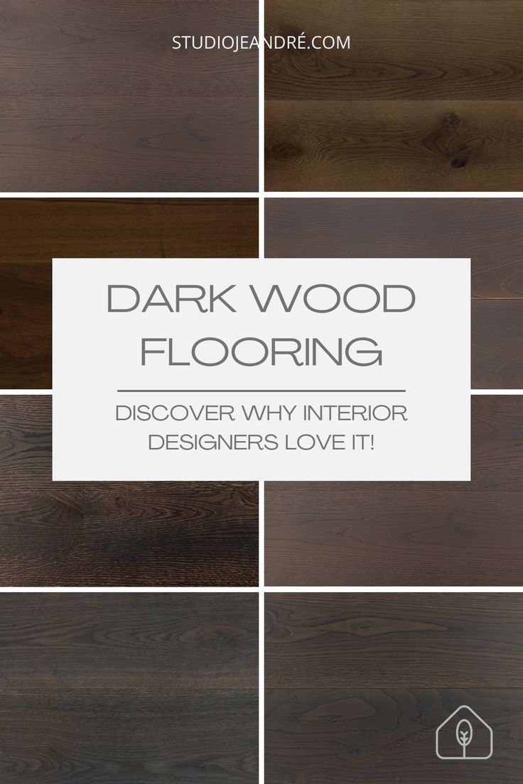 dark wood flooring with the words, dark wood flooring discovery why interior designers love it