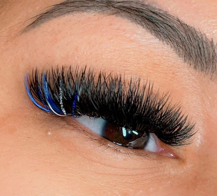 Blue Glitter Lash Extensions, Glitter Lash Extensions, Lash Ideas, Glitter Lashes, Lash Extensions Styles, Y2k Nails, Birthday List, Blue Glitter, Lash Extensions