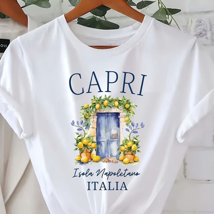 Italian Street Fashion, Italian Fashion Street, Italian Street, Lemon Print, Women T Shirts, White Casual, Summer Tshirts, Plus Size T Shirts, Top Casual