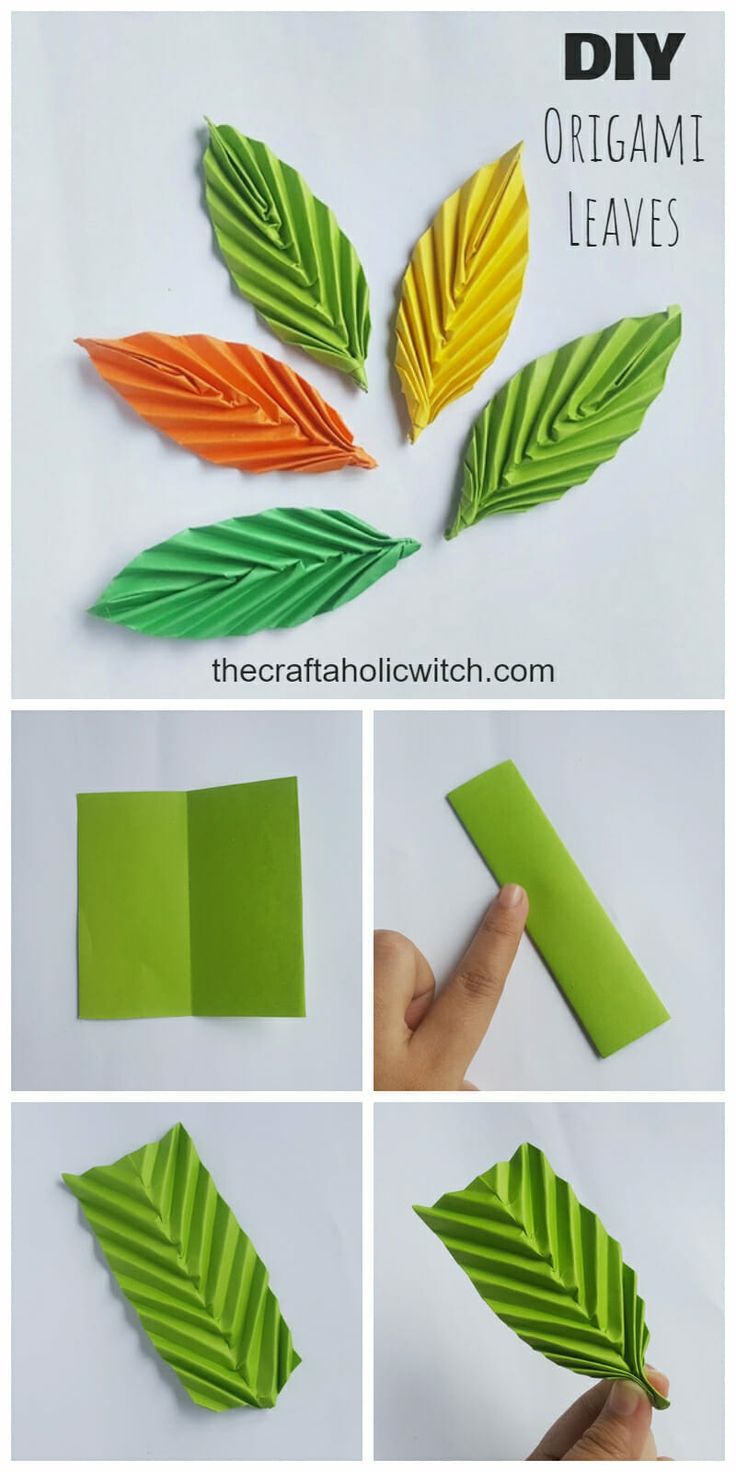 how to make origami leaves out of paper