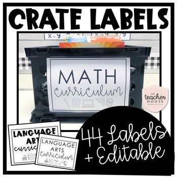 a black and white photo with text that reads, create labels for the math classroom