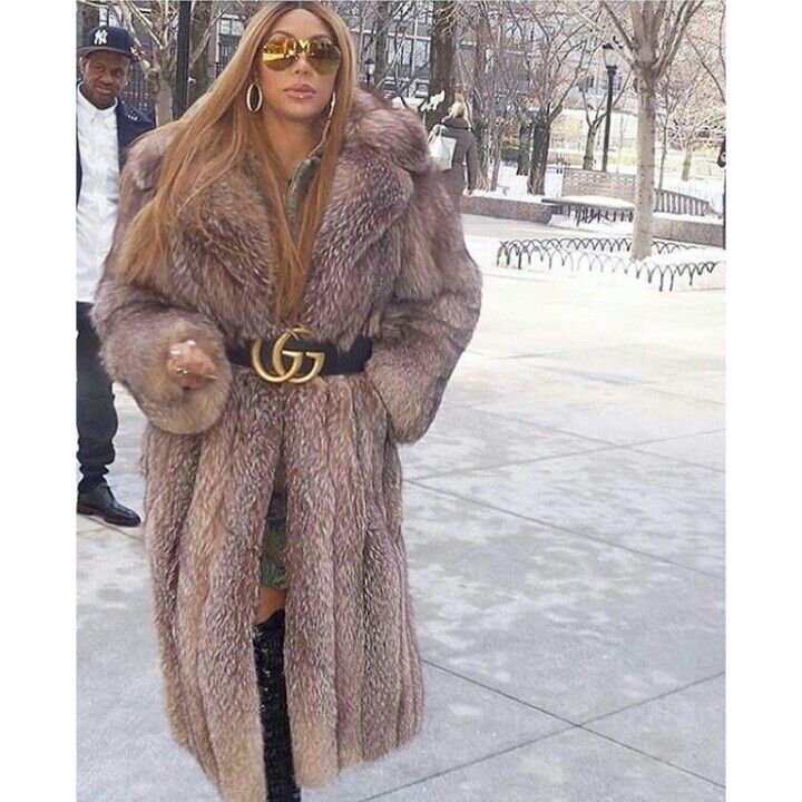 ❇  @badgalronnie  ❇ Tamar Braxton Style, Sassy Fashion, Tamar Braxton, Full Length Coat, Fox Fur Coat, Vintage Fur, Silver Fox, Fox Fur, Long Coat