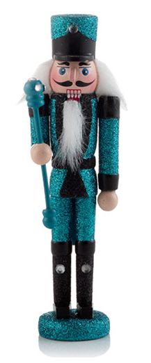 a blue and black nutcracker figurine