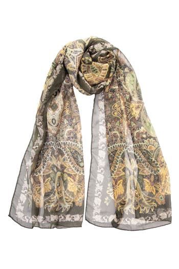 An Elizabetta long silk scarf will make any outfit you wear look fabulous. An intricate paisley pattern to give your look the perfect accent. 100% Made in Italy. Figure flattering size: Approx. 20” x 67". Years of trial and error taught us that this size scarf is one of the simplest to style and makes every woman look chic. 100% Silk Georgette: A lightweight, sheer crepe-style fabric characterized by its crinkly, pebbly texture and excellent drape that is often used in high-end fashion. It has a Elegant Silk Scarf With Paisley Print, Elegant Silk Scarves With Paisley Print, Elegant Pashmina Scarf With Paisley Print, Elegant Pashmina Scarves With Paisley Print, Bohemian Paisley Print Patterned Silk Scarf, Bohemian Paisley Print Silk Scarf, Elegant Patterned Silk Scarves, Elegant Patterned Silk Shawl Scarf, Bohemian Silk Scarf With Paisley Print