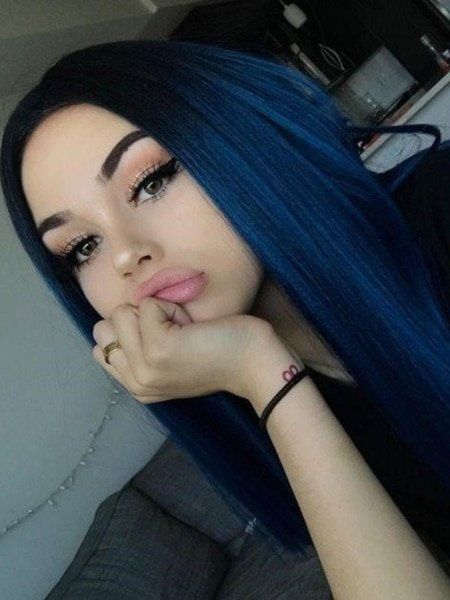 30 Stunning Blue Hair Color Ideas for Women (2021) - The Trend Spotter Blue Hair Color Ideas, Midnight Blue Hair, Blue Hair Color, The Trend Spotter, Blue Black Hair, Dark Blue Hair, Maggie Lindemann, Pretty Hair Color, Hair Color For Women