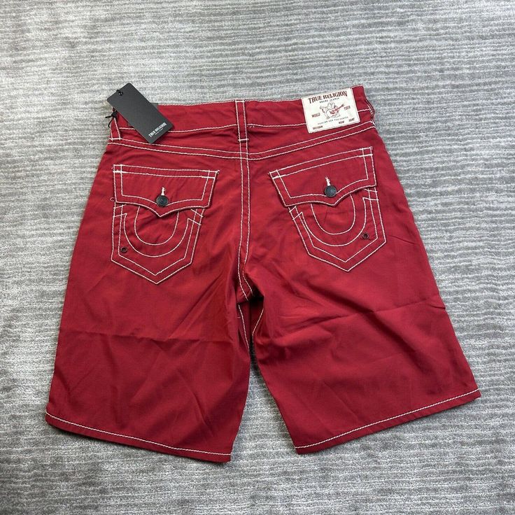 True Religion Board Shorts Mens 30 New With Tags Red Bottoms With Built-in Shorts For Streetwear, Red Streetwear Shorts, Red Short Bottoms For Streetwear, Red Short Length Bottoms For Streetwear, Red Streetwear Bottoms With Built-in Shorts, University Red Casual Bottoms For Streetwear, Casual University Red Bottoms For Streetwear, Casual University Red Bottoms With Pockets, Casual Bottoms With Pockets In University Red