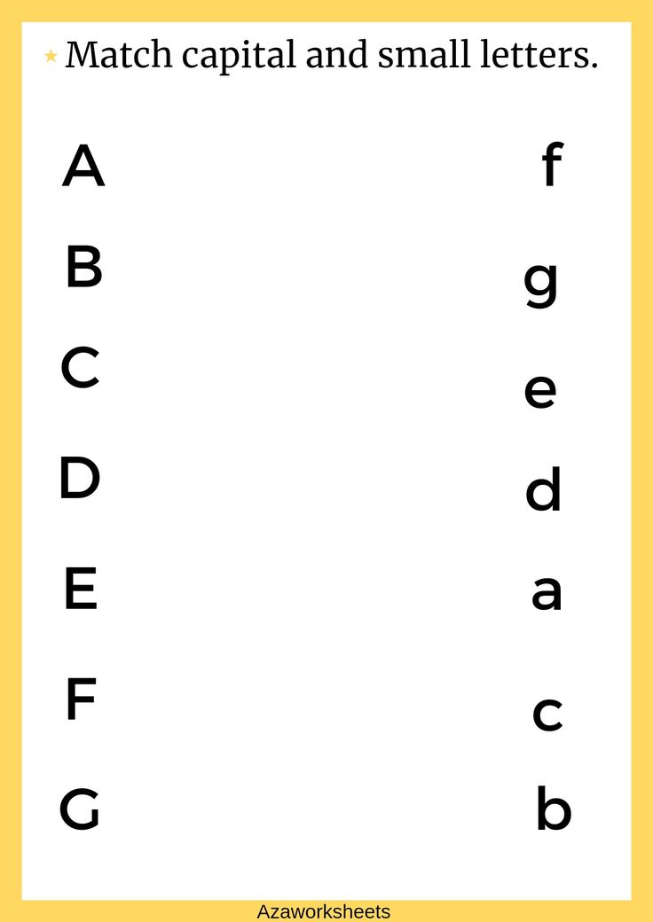 the capital and small letters worksheet for kids to practice letter recognition with their handwriting