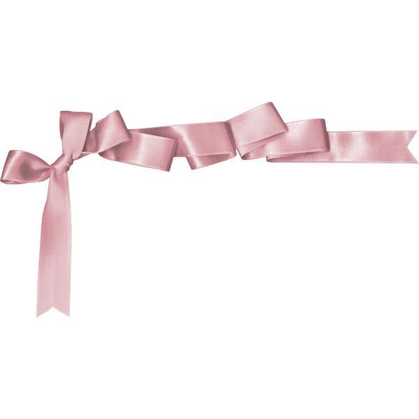 a pink ribbon with a bow on it